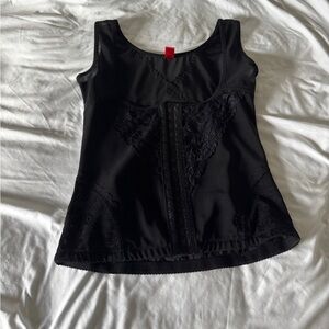 Vintage Y2K REDEFINE Black Lace Shapewear Vest - Plus Size 1XL